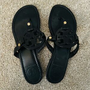 Used black Tory Burch Miller Sandals